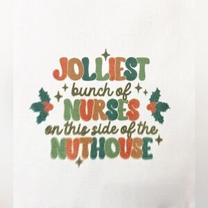 Funny Christmas nurse tote bag